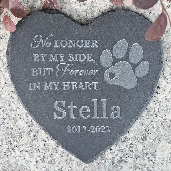 Pet Memorial Stones, Gifts, Loss of Sympathy Dog Gifts for Dog, Bereavement Grave Marker, in Memory - Style B, 6''x6''/15x15cm