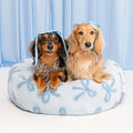 LE SURE Shown on TV Donut Medium Dog Bed - Round Cat Beds for Indoor Cats Calming Bed Gift for Pets, Cute Modern Beds with Jacquard Shaggy Plush & Anti Slip Bottom, 30 Inch, Ice Melt
