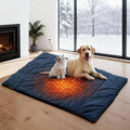 Dog Heating Pad (31"x20") - Waterproof Electric Heated Mat & Pet Bed for Indoor and Outdoor Use, Chew Resistant Cord, Machine Washable Cover with Wheat Pattern Quilting, for Cats and Pets