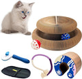 Kitty Kurlz Cat Scratcher Bundle for Kittens & Active Cats - Twisty Paws Reversible Infinity Kitty Curls Interactive Scratching Board, Stress-Relieving Cat Toy with Pet Hair Removal Glove & More