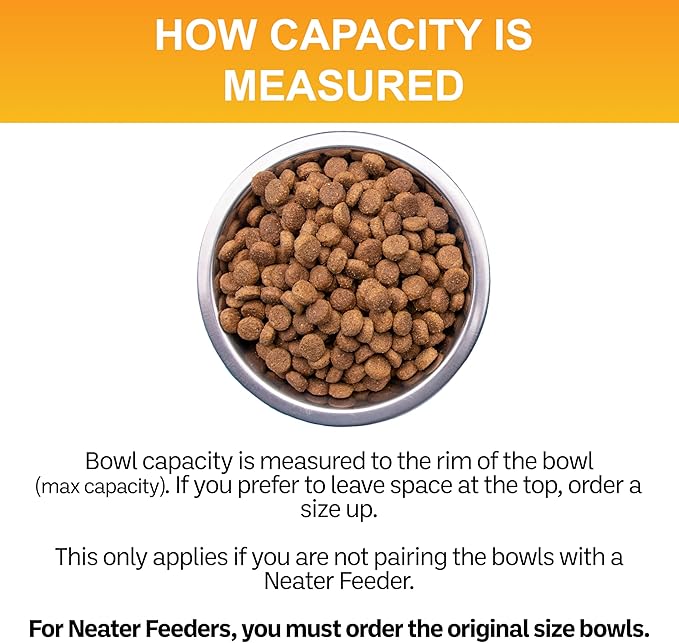 Neater Pet Brands 5 Cup (40 oz.) Stainless Steel Dog Bowls, Set of 2 Neater Feeder Replacement Bowls (Medium Deluxe Model), Dog Food Bowl & Water Bowl, Dishwasher Safe Metal Dish for Medium Dogs