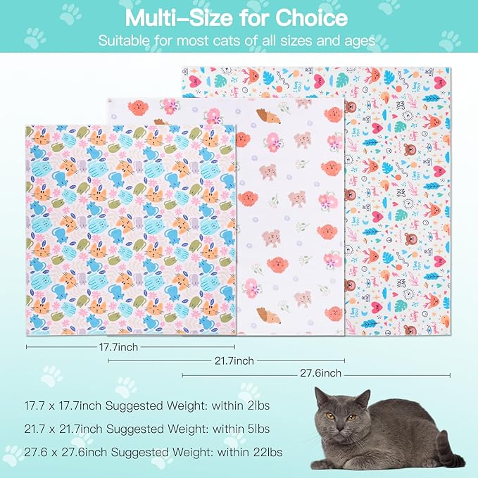 27.6" Cat Grooming Wrap, Cat Wrap for Cutting Nails, Self-Adherent Fabric Wrap for Cats, Cat Burrito Wrap Anti-Scratch, Anti-Escape, Multifunctional Swaddle Wrap Pet Tool (Orange Kitten, X Large)