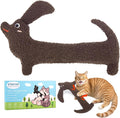 Refillable Cat Kicker Toy with Natural Catnip & Silvervine - 13.77 Inch Long Chew Toy for Indoor Cats, Crinkle Sound & Teeth Cleaning Fun, Interactive Catnip Toy for Kittens & Adult Cats