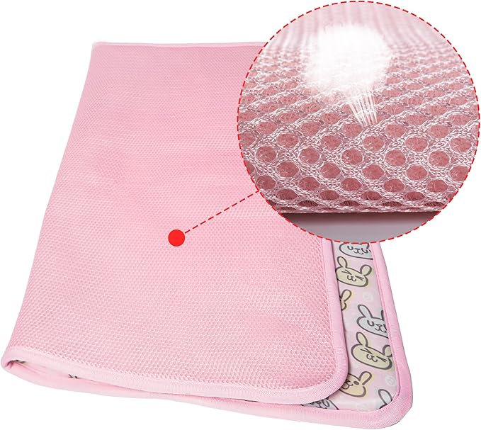 NACOCO Pet Cooling Mat Cat Dog Cushion Pad Summer Cool Down Comfortable Soft for Pets and Adults (S, Pink)