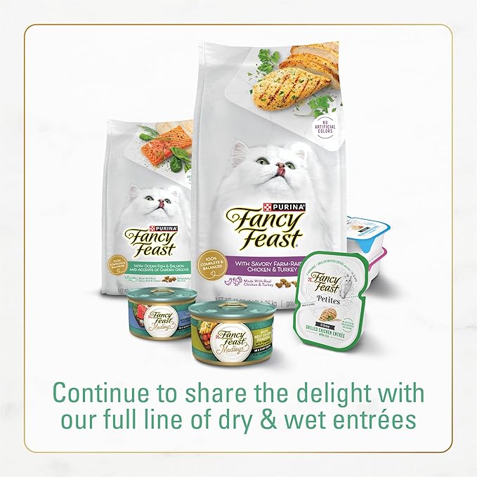 Fancy Feast Purina Dry Cat Food with Ocean Fish and Salmon - 16 oz. Bags,(Pack of 8)