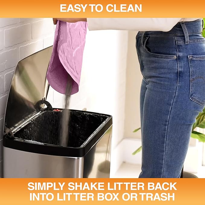 Neater Pets Neater Mat Cat Litter Mat, Thick & Durable Cat Mat for Litter Box, Trapper Pad Catches Mess to Protect Indoor Floors, Soft on Kitty Paws, Anti-Skid Grip Backing, Easy to Clean, Pink