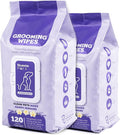 Pets Lavender Vanilla Pet Wipes - Deodorizing No Bath Cleaning for Dogs & Puppy Grooming | Ear, Face, Butt, Paw Wet Wipe | Enriched w/Aloe, Chamomile, Oat Amino Acids for Healthier Coat & Skin