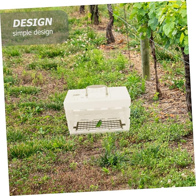 POPETPOP Portable Bird Carrier Cage Travel Parrot Cage with Comfortable Handle Design for Small Birds for Hiking and Outings