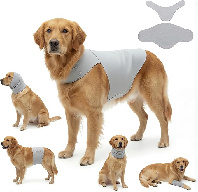 DAJIDALI® Dog & Cat Anxiety Vest & Spay Recovery Suit – Silent Calming Wrap for Surgery, Thunderstorms – Breathable Cone Alternative