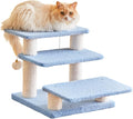 15''H Multi-Step Pet Stairs for High Beds & Sofas, 3-Step Cat Stairs with 2 Toy Balls, Wide Boards for Indoor Kittens Dogs Pets Climbing, Blue