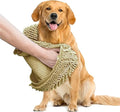 Muddy Mat Doggy Dryer, Highly Absorbent Microfiber Washable Dog Shammy Quick Drying Towel Absorber - Extra Soft Plush Wrap Chenille Bath Towels to Dry Soggy Large Pets & Small Puppy-Beige 19"x46"