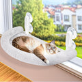 Cat Window Perch & Hammock - Exquisite Soft Wool Fleece, Safe & Comfortable Design with 4 Strong Suction Cups - Ideal for Large Cats (High Grad, Large)