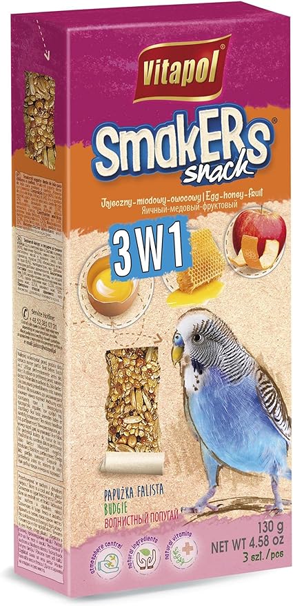 A&E Cage Co ZVP-2109 Parakeet Treat Sticks – 3-in-1 Mix Pack Bird Snack Sticks – Millet, Wheat & Seed Treats for Parakeets, Budgies & Small Birds