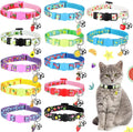 Frienda 12 Pcs Spring Summer Breakaway Cats Collars Girl Cat Safety Adjustable Collars with Bell and Summer Fruit Patterns Pendants Set for Pets Decoration(Small)