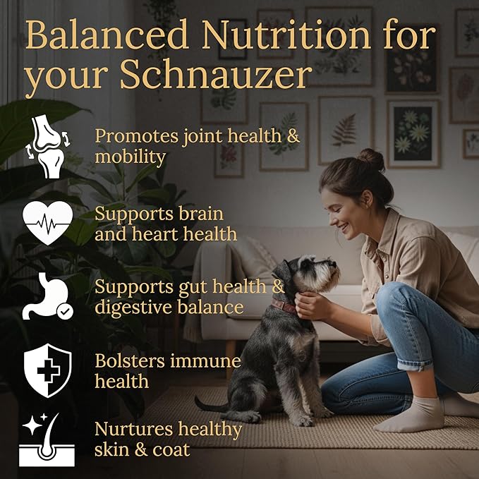 Multivitamins, Balanced Nutrition for Your Schnauzer, 90 Count, Made in the USA with Real Bacon
