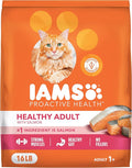 IAMS Proactive Health Adult Healthy Dry Cat Food with Real Salmon, 16 lb. Bag