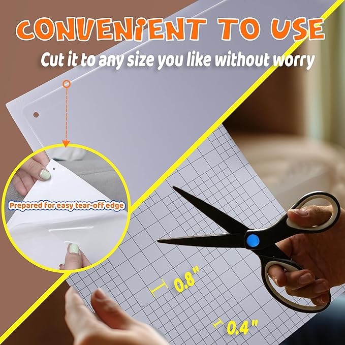 THLHKD Cat Scratch Furniture Protector: 12 Pcs Single Side Couch Protector from Cat Claws with 4 Holes, Easy to Stick & Fix, Furniture Protectors from Cats Scratching(12P+55 Pins)