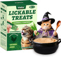Wellix Lickable Cat Treats Healthy - Grain-Free Chicken&Cat Grass Flavor Kitten Snacks (24 Count) - Squeezable Up Cat Treats for Hairball Control&Gut Healthy