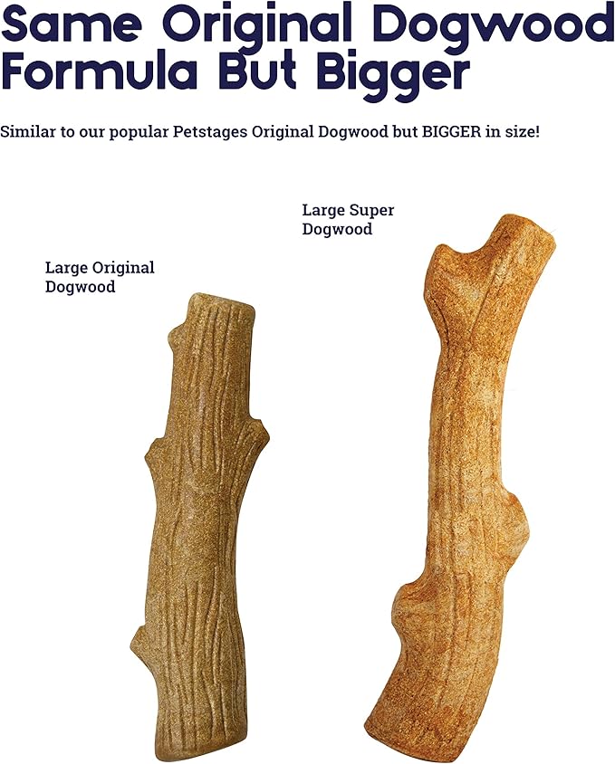 Outward Hound by Petstages Super Dogwood Durable Dog Chew Toy, Small - Long Lasting Chew Sticks Made of Natural Wood - USA Made