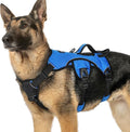 rabbitgoo Escape Proof Dog Harness, Soft Padded Full Body Pet Harness, Reflective Adjustable No Pull Vest with Lift Handle and Leash Clip for Large Dogs Walking Hiking Training, XL, Blue