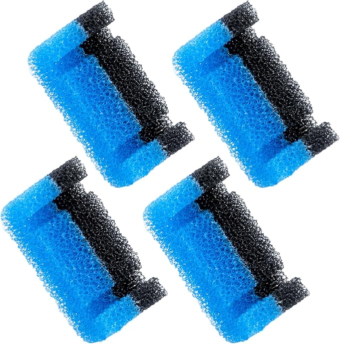 Wonder Creature Cat Fountain Filter Replacement, Upgraded Sponger Foam Filter for Round and Cubic Stainless Steel Top Cat Fountain, for Crystal and 2L/67oz Cat Fountain (Pack of 4)