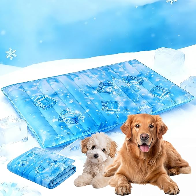 Dog Cooling Mat, Universal Pet Cooling Pad, Double-Sided Durable Water-Resistant, Portable and Easy to Clean, Suitable for All Pets, Keep Your Pet Cool Indoors and Outdoors（47.5 x 29.5 in）