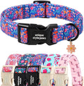 Unique style paws Dog Collar Plastic Buckle with Pendant Puppy Collar for Spring Summer Floral for Small Medium Large Boys Girls Dogs