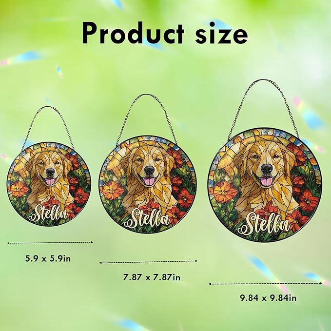 Custom Cat Portrait Art Suncatcher Stained Glass Remembrance Gift Cat Indoor Decor Window Hanging Dog Pet Bereavement Keepsake Loss of Pet