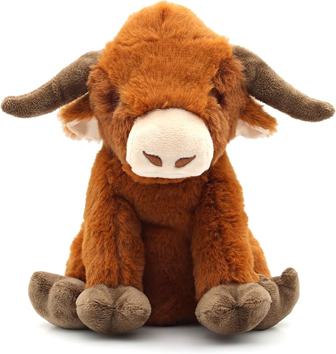 Highland Cow Dog Toy, Squeaky Dog Toys Stuffed Plush Puppy Toy, Interactive Gifts for Small Large Dogs