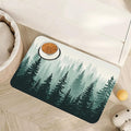 Misty Forest Pet Feeding Mat,Absorbent Quick-Dry Cat Dog Food and Water Bowl Mats,Non-Slip Rubber Backing Mat,Cat Dog Accessories Supplies 16"x24"