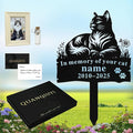 Personalized Memorial Marker for Departed Feline Friends, Handcrafted Cat Grave Stone