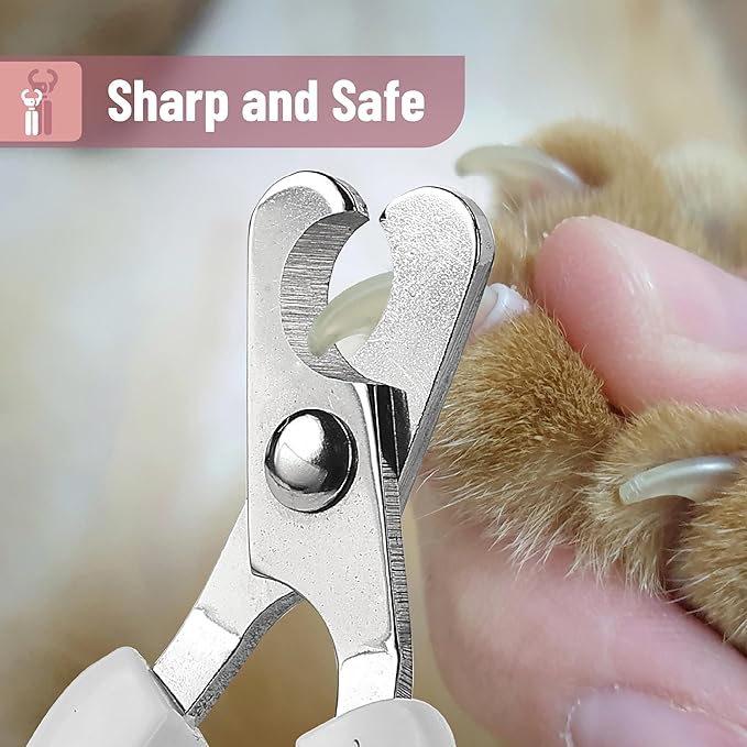 Mr. Pen Cat Nail Trimmer - Wine & White, Cat & Kitten, Small Dog Nail Clipper & Claw Trimmer