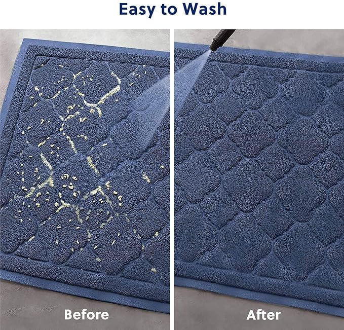 WePet Cat Litter Box Mat, Kitty Premium PVC Pad, Durable Trapping Rug, Phthalate Free, Urine-Resistant, Scatter Control, XXL 47 x 36 Inch, Blue