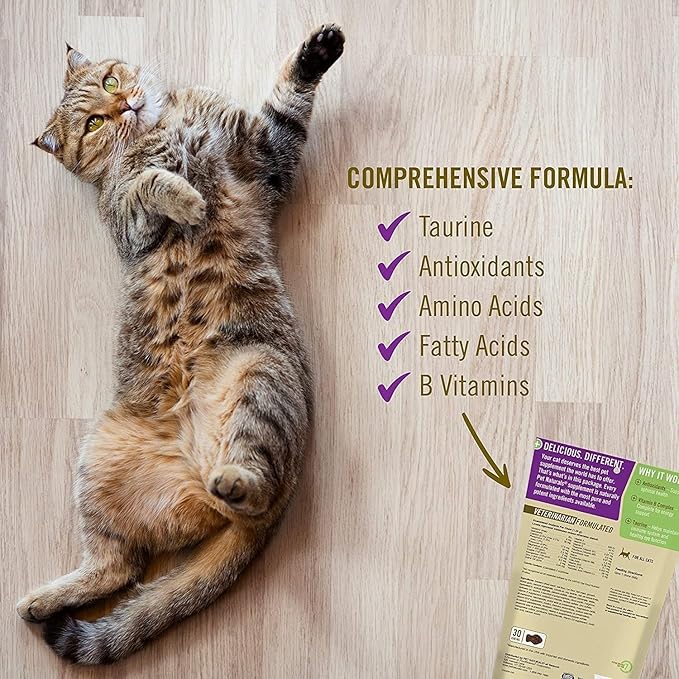 Pet Naturals Daily Multi Multivitamin Soft Chews for Cats, Vet Formulated with Biotin, Taurine, Calcium, and Arginine, Gentle Formula, Value Size, Fish, 160 Count