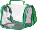 BESPORTBLE Portable Bird Carrier Cage for Small Birds and Parakeets, Lightweight Plastic Travel Cage with Carry Handle, Compact Green Travel Box for Outdoor Transport and Vet Visits