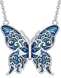 Guinea Pig/Raccoon/Butterfly/Panda/Hummingbird/Giraffe/Rabbit Necklace 925 Sterling Silver Animal Pendant Jewelry Gift for Women Mom