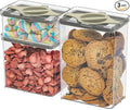Leakproof Food Storage Container Set with Twist-Lock Lids, 3-Pack BPA-Free Stackable Pantry Canisters for Sugar, Flour, Pasta, Snacks (0.8qt (3.2 Cup), 1.9qt (7.6 Cup), 3qt (12 Cup)- Sand