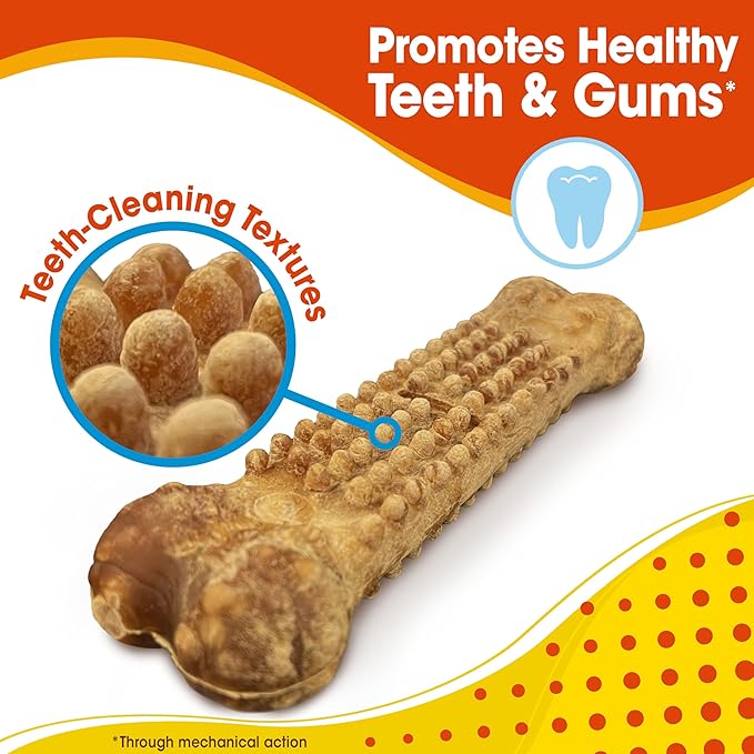 Nylabone Nubz Natural Dog Chews, Chicken Flavor Treats for Large Dogs, Long Lasting Dog Chew Bones Made in the USA, Rawhide Free, for Dogs Over 30 lbs. (8 Count)