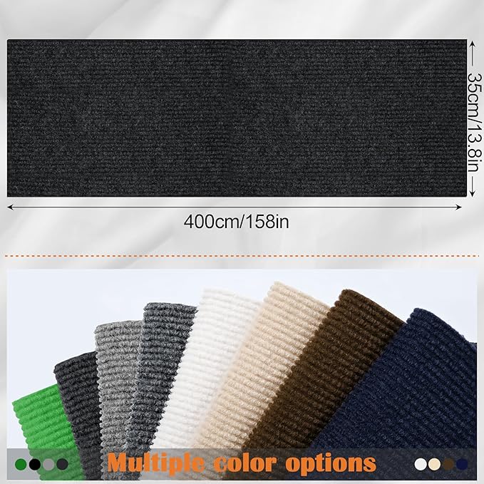 Cat Scratch Furniture Protector - 158" x 13.8" Trimmable Self-Adhesive Cats Claws Scratch Pads, DIY Cat Climbing Couch Protector for Scratch Post Cat Tree Replacement Indoor (Black)