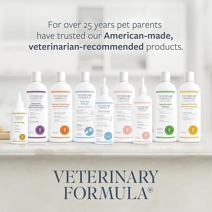 Veterinary Formula Flea and Tick Spray for Dogs, 8 oz – Easy-to-Use Dog Flea Spray, Kills on Contact, Prevents Egg & Larval Development for 14 weeks