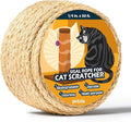Pelzin Natural Sisal Rope for Cat Scratcher 1/4 Inch by 50 Feet, Cat Tree Rope Twine for Cat Scratching Post Replacement, Cat Tower with Scratch Post Repairing, Replace, Recovering and DIY, Natural