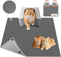 XL Extra Large Cat Litter Box Trapping Mat Honeycomb Tracking Catcher for Indoor Floor, Washable Waterproof Kitty Litter Tray Pads, Keep Your Home Easy Clean, Non Slip and Deodorizing 36x30 Inch