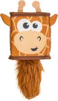 Outward Hound Fire Biterz Cubez Brown Giraffe Squeaky Ballistic Firehose Dog Toy, Small