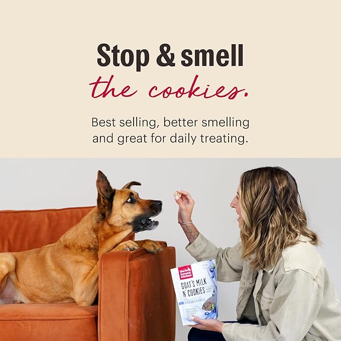 The Honest Kitchen Human Grade Dog Treats Goat's Milk N' Cookies: Slow Baked with Pumpkin, 8 oz Bag
