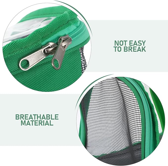 GALPADA Portable Parrot Carrier Bird Travel Cage Small Green Handheld Transport Bag for Outdoor Use Suitable for Parakeets Cockatiels and Small Birds