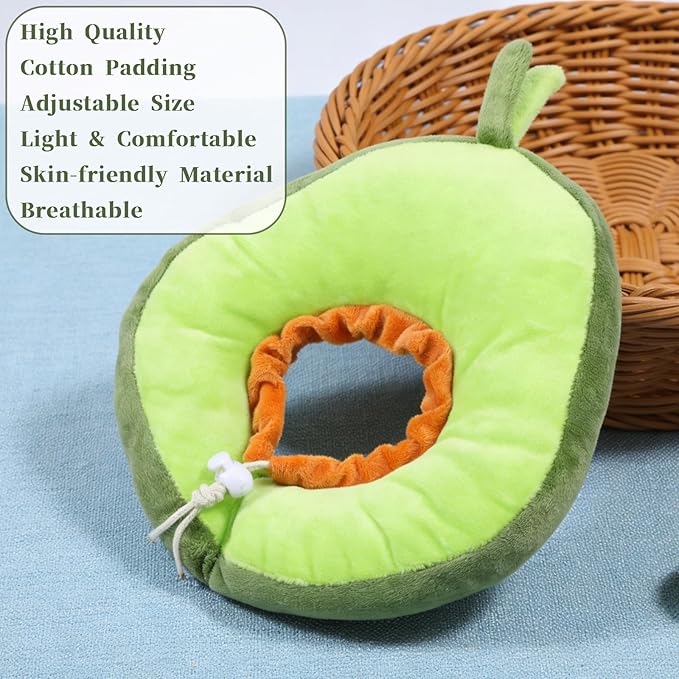 Adjustable Cat Cone Soft Cat Recovery Collar Cute Kitten Fruits Shaped Cats Neck Collar Comfortable Pet Neck Strap Lightweight Elizabethan Cone for Cats Kitten and Puppies