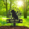 Personalized Pet Graves Marker Dog, Custom Pet Headstone, Waterproof Memorial Plaques for Outdoor, Metal Cemetery Markers Yard Decor, Memorial Garden Stakes, Loss of Dog Sympathy Gift Color09