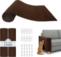 2 Pack Cat Scratcher Mat Roll for Furniture & Couch Protection | Total 157.5" x 15.8" Trimmable Self-Adhesive Carpet Cat Scratch Pad Replacement (Brown)