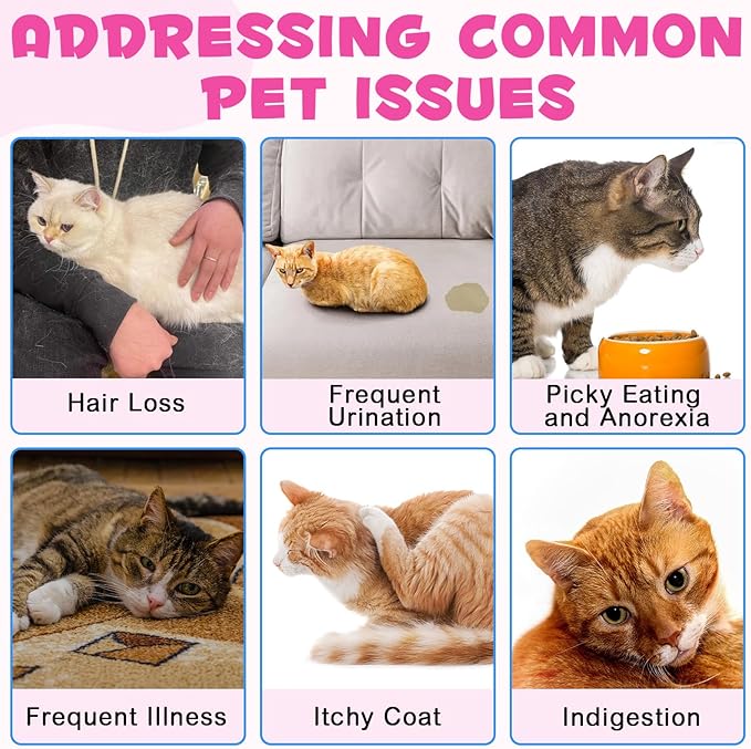 Collagen for Cats 2 fl.oz, Liquid Collagen for Cats Drops, Premium Grass-fed Collagens for Cat Skin and Coat Supplement, Itch Relief for Cat with Allergies Immunity, with Bovine Collagens, Biotin, MSM