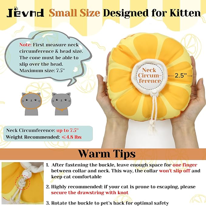 Kitten Cones After Surgery 0-6 Months, Donut Extra Small Kitten Cone Collar Soft to Stop Licking Neck, Elizabethan Kittens e Collar for Recovery, xs Small Cat Cone Spray, Pet Soft Cone for Cats